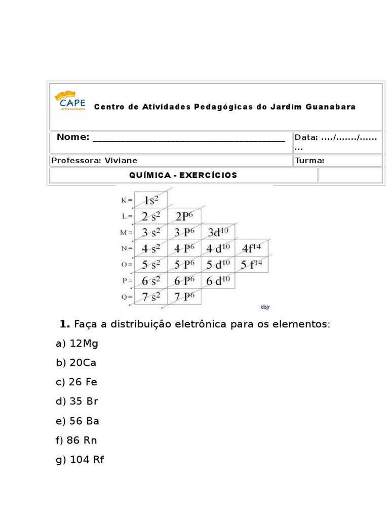 Exercícios De Distribuição Eletrônica Para Alunos Do 9º Ano: PDF Com ...