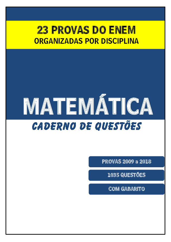 Guia Completo de Matemática para o ENEM Exercícios Resolvidos Dicas e Provas em PDF Body SAT